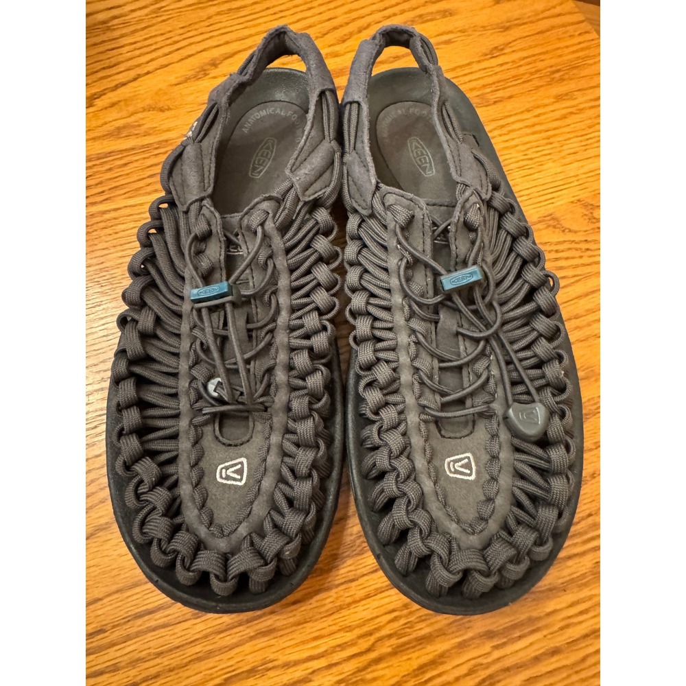 Keen Uneek Sandals Womens 7.5 Gray Corded Lace Up Outdoor Shoes Gorpcore